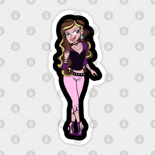 The Sassy Girls-Cute Sassy Girl Stylish For Kids & Teens Sticker by CreativeToonsTV